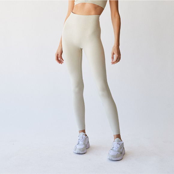 Set Active High Rise Sculptflex Legging Pants Oatmeal Size Small - Picture 1 of 7